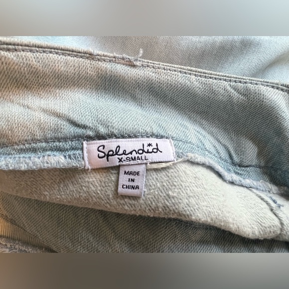 Splendid Chambray Denim Mini Wrap Skirt Light Blue - Picture 8 of 12